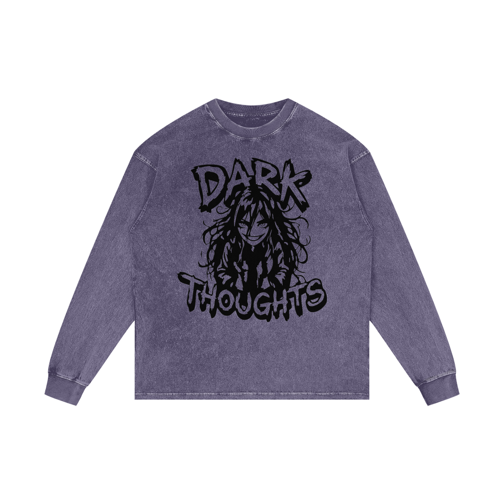 Acid Wash Oversize Long Sleeve T-Shirt