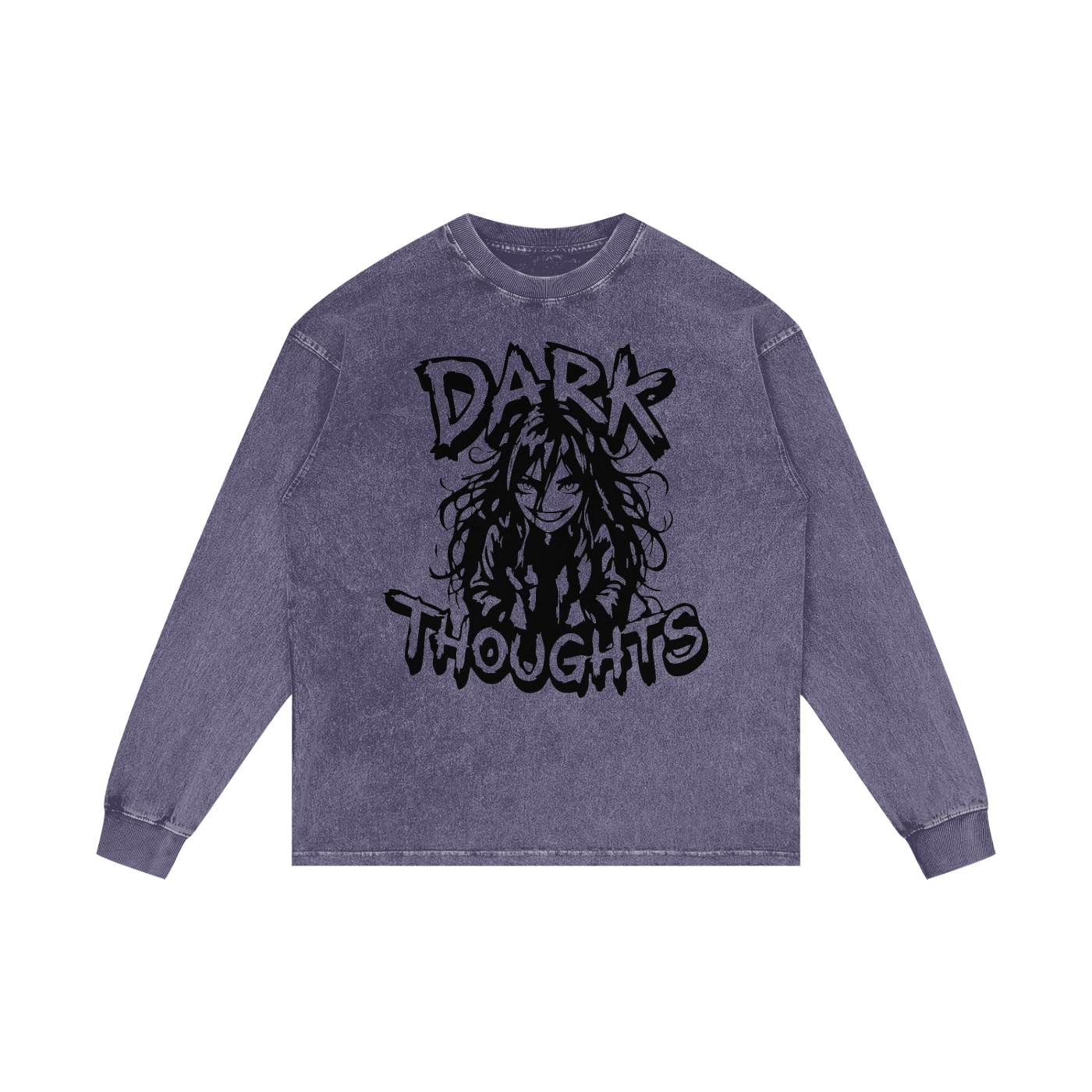Acid Wash Oversize Long Sleeve T-Shirt