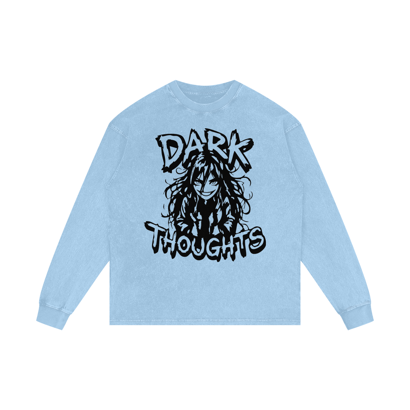 Acid Wash Oversize Long Sleeve T-Shirt