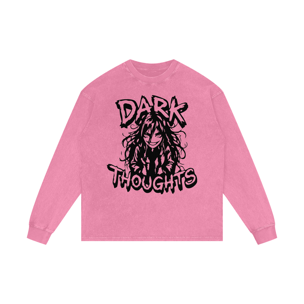 Acid Wash Oversize Long Sleeve T-Shirt