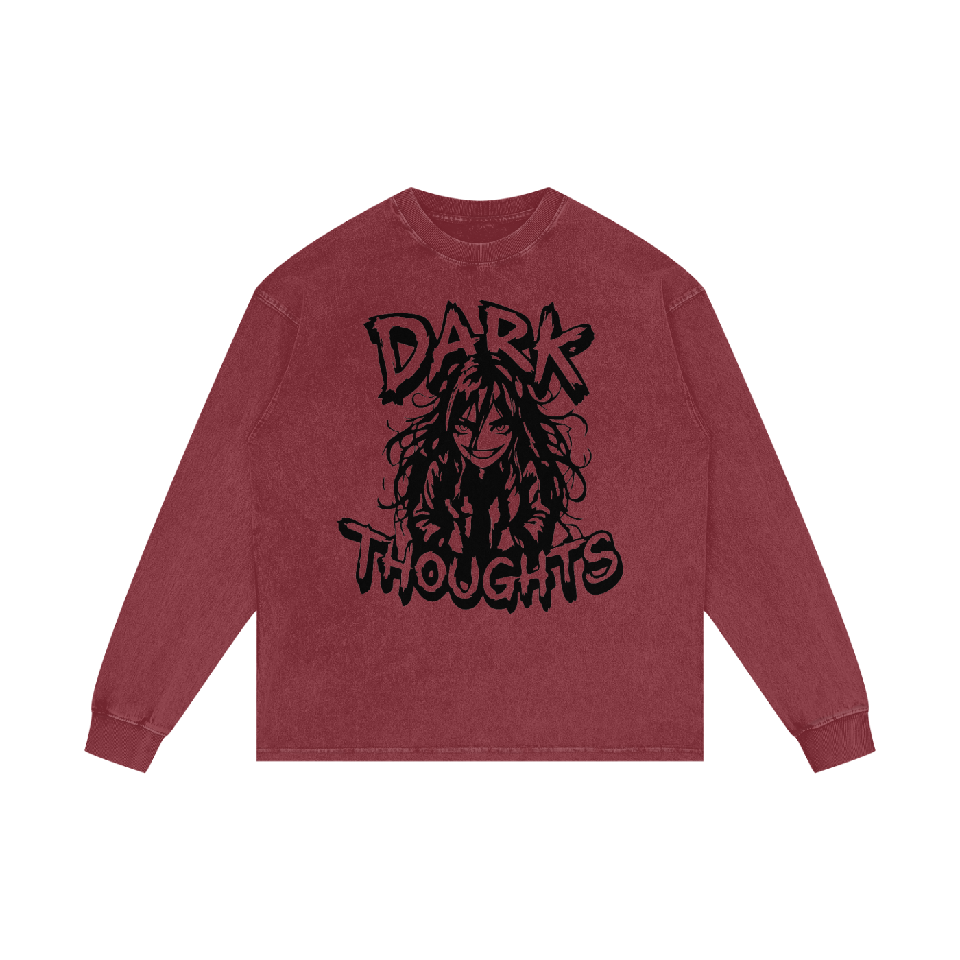 Acid Wash Oversize Long Sleeve T-Shirt