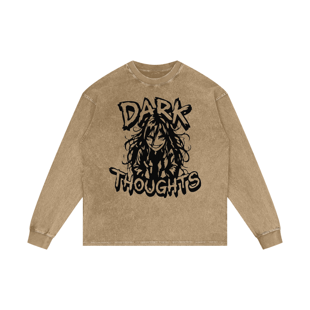 Acid Wash Oversize Long Sleeve T-Shirt