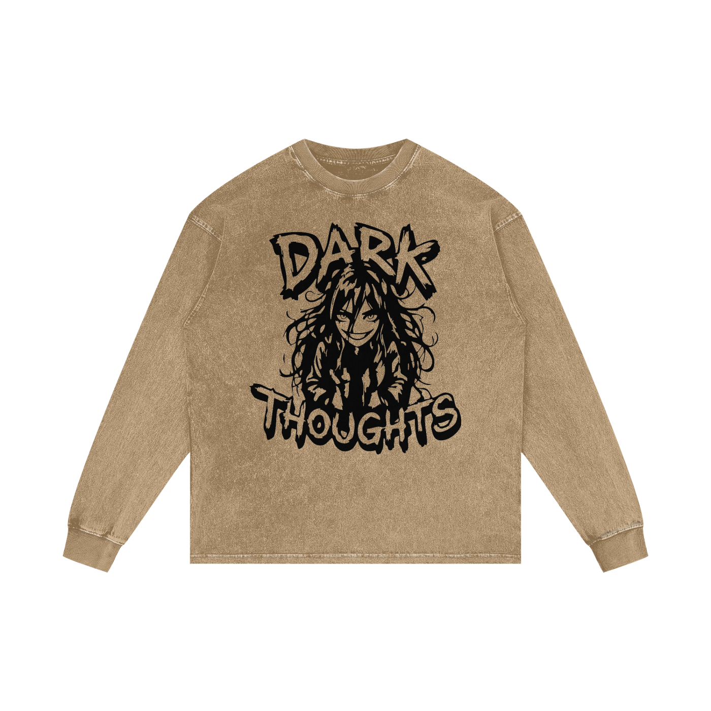 Acid Wash Oversize Long Sleeve T-Shirt
