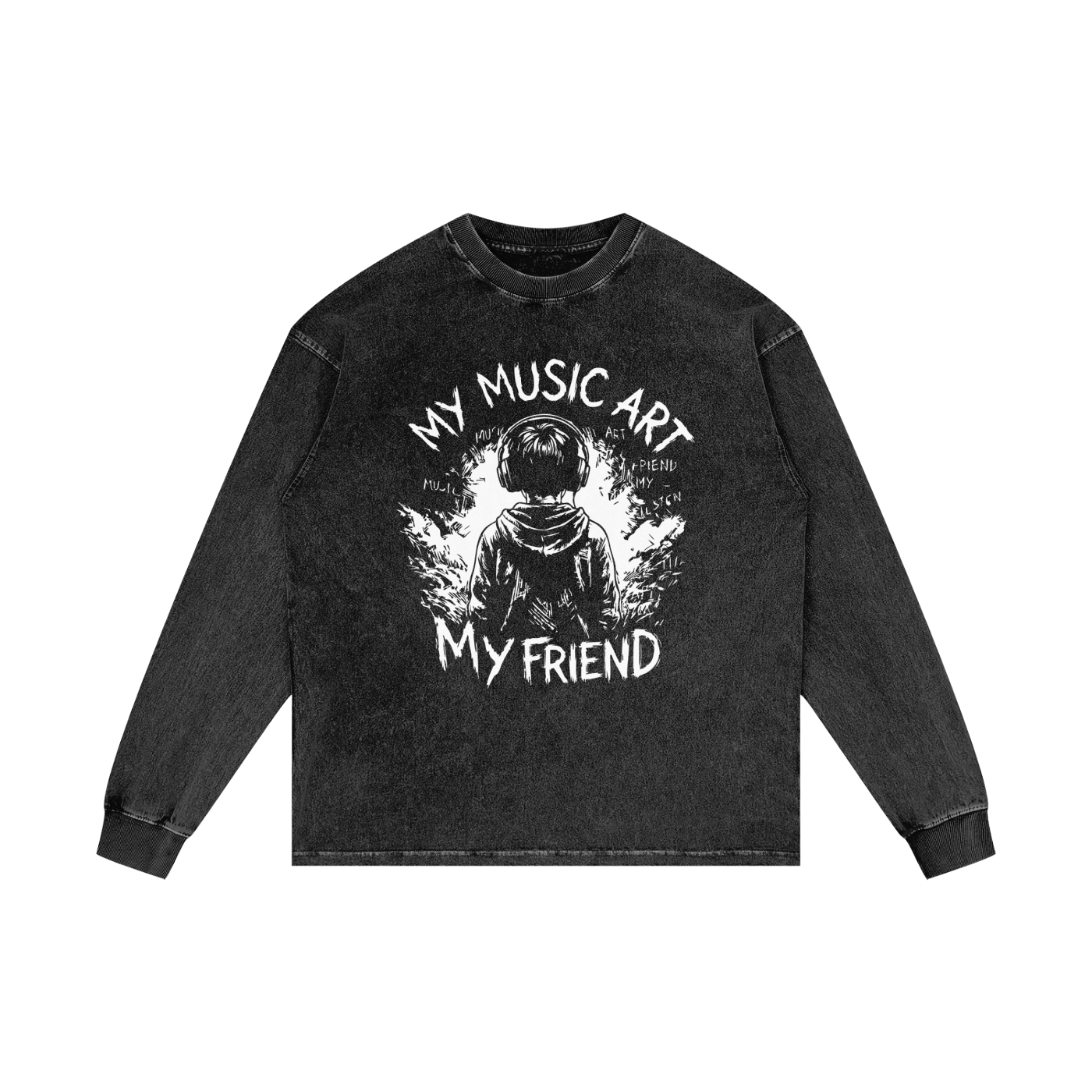 Acid Wash Oversize Long Sleeve T-Shirt