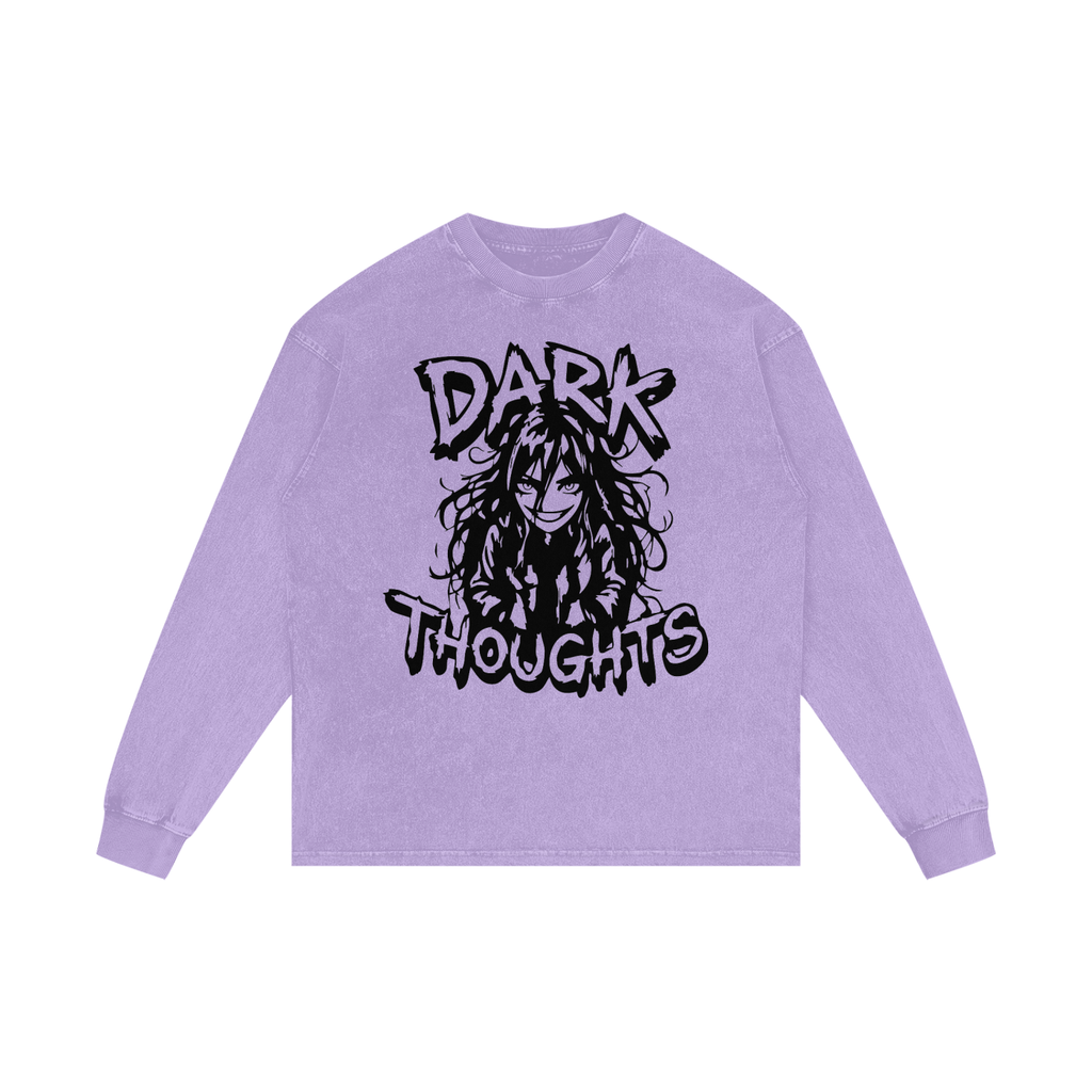 Acid Wash Oversize Long Sleeve T-Shirt