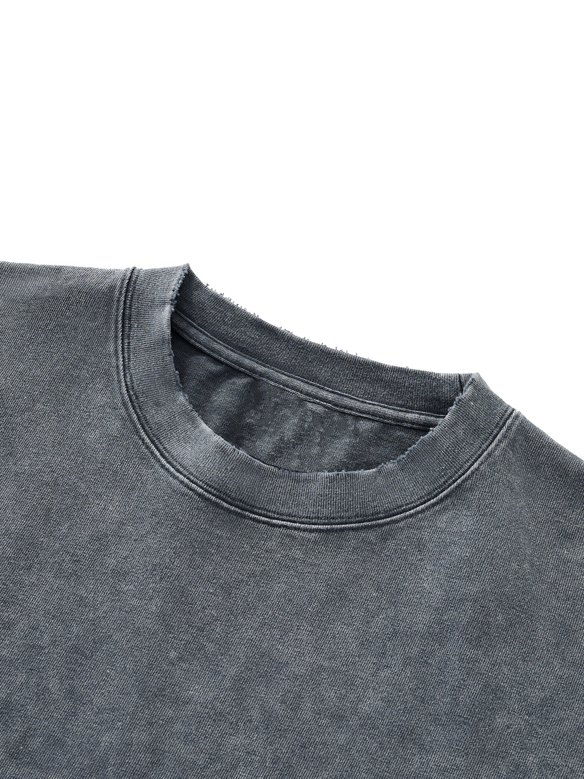 My friend,My music art - Snow Wash Raw-Hem Boxy T-shirt